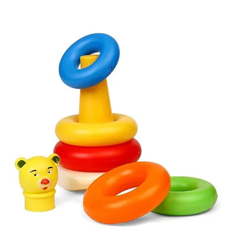azvione-Baby Kids Teddy Stacking Ring Jumbo Stack Up Educational Toy 5pc