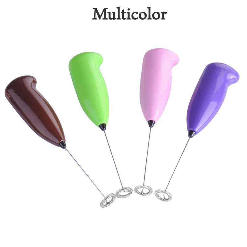 Portable Hand Blender for Lassi, Milk, Coffee, Egg Beater Mixer Battery Operated, Multi Color