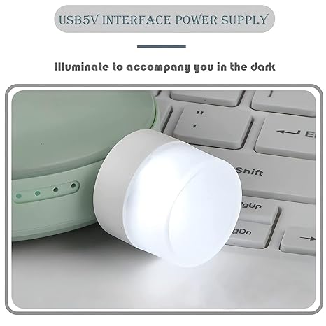 USB LED Lamp Night Light, Plug-in Mini Portable LED Nightlight for PC, Laptop, Power Bank & USB Ports, Soft Glow Low Power Lighting, Pack of 2